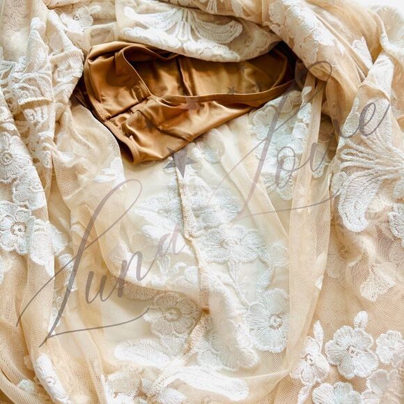 FOR LOVE & LEMONS x FREE PEOPLE Temecula Maxi Dress In Ivory NWT - Picture 7 of 13